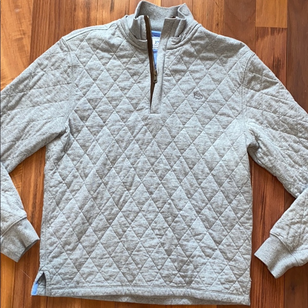 Southern Tide Quilted 1/4 Zip Pullover